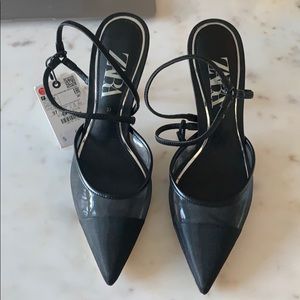 Zara Mesh Pieced Heels